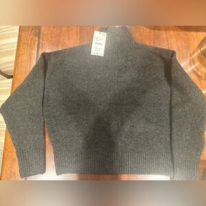 Zara Women's Charcoal Turtleneck Sweater